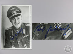 A Post War Signed Photograph Of Knight's Cross Recipient; Radermacher