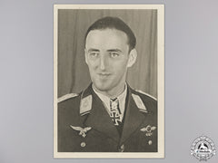 A Post War Signed Photograph Of Knight's Cross Recipient; Graf