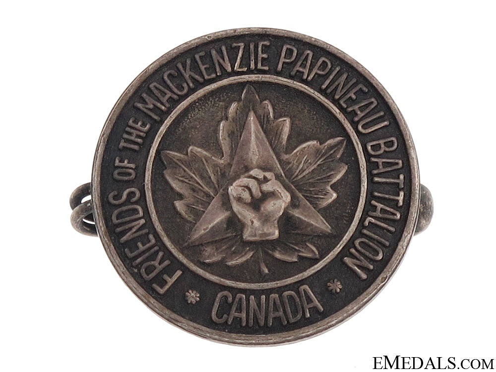 a_rare_silver_badge_to_the_mackenzie_papineau_battalion_a_rare_silver_ba_511263a484353