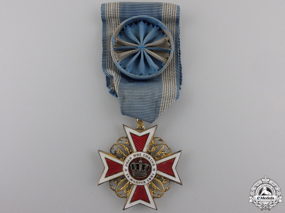 a_romanian_order_of_the_crown;_officer's_a_romanian_order_55707d4470572
