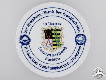 a_saxon_steel_helmet_league_of_frontline_soldiers_tenth_anniversary_plate_a_saxon_steel_he_55648b98a6d98