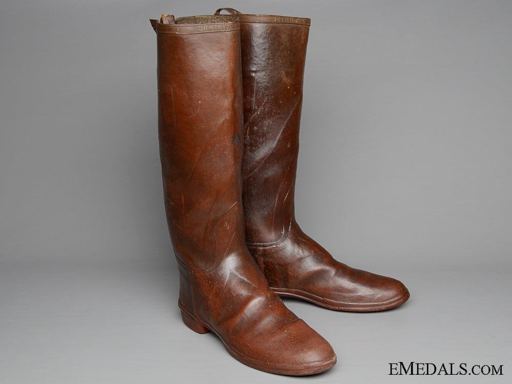 a_scarce_pair_of_first_war_cef_officer's_rubber_trench_boots_a_scarce_pair_of_53cfd4d61d2f5