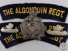 A Second War Algonquin Regiment Officer's Insignia Set