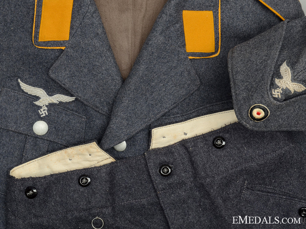 a_second_war_german_luftwaffe_service_uniform_with1940_side_cap_a_second_war_ger_53d29276374eb