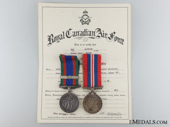 A Second War Medal Pair To Lac Brown Royal Canadian Air Force