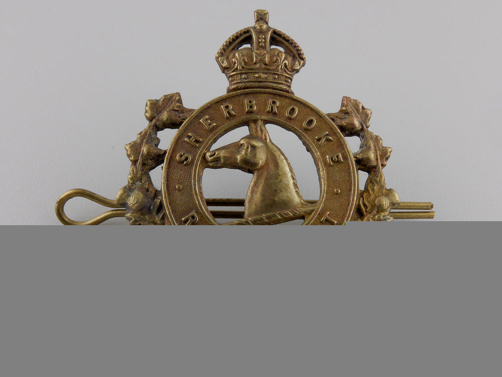 A Second War Sherbooke Regiment Machine Gun Cap Badge – eMedals