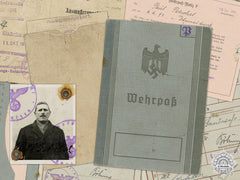 A Second War Wehrpass To Paul Petschel