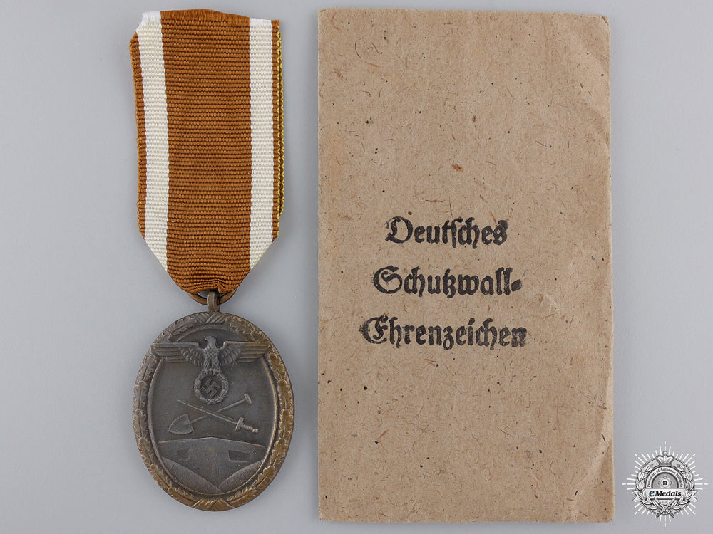 a_second_war_west_wall_medal_with_packet_a_second_war_wes_54eca6e217b21