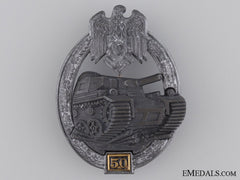 A Silver Grade Tank Badge "50"