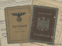 A Soldbuch To The 3Rd Panzer J¡_Ger Battalion; Wounded