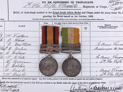 A South African War Pair To The Rifle Brigade