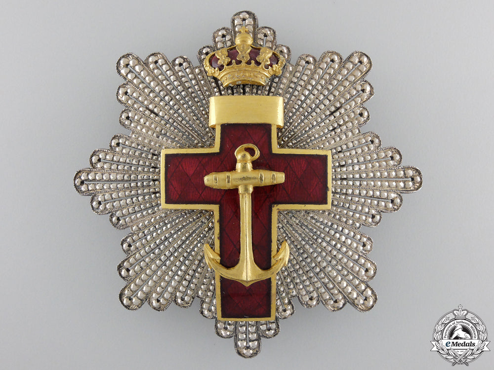 a_spanish_order_of_naval_merit;2_nd_class_breast_star1889-1931_a_spanish_order__55c25fa92eec7