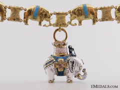 Denmark, Kingdom. An Order Of The Elephant Miniature Collar In Gold