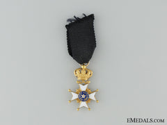 A Swedish Order Of The North Star Miniature In Gold