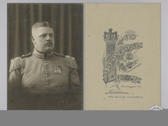 A Swedish Studio Portrait Of A Order Of The Sword & Vasa Recipient