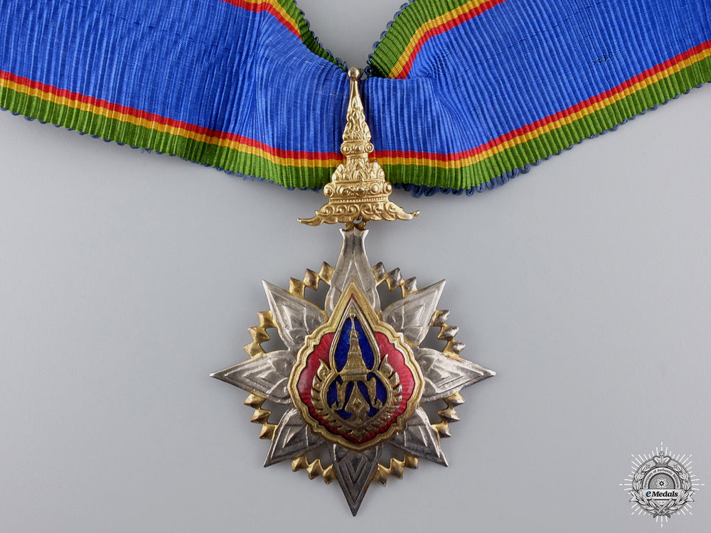 a_thai_order_of_the_crown;_commander's_neck_badge_a_thai_order_of__54c902bc02309