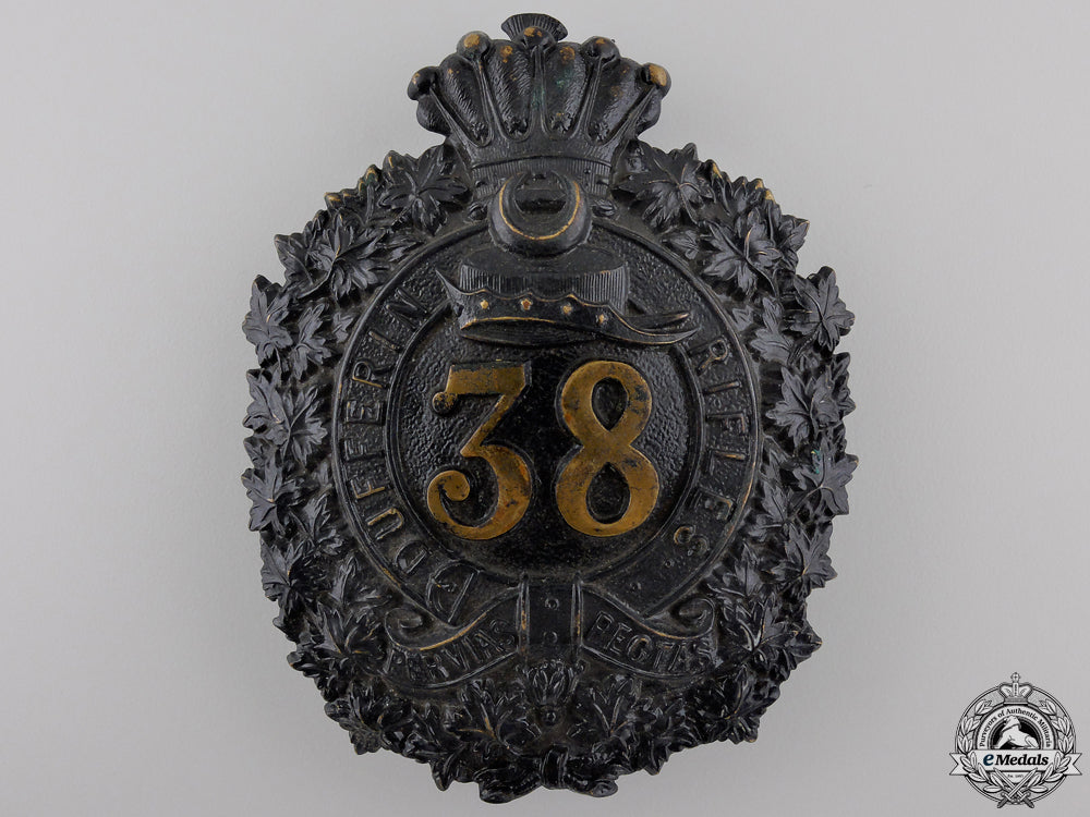 a_victorian38_th_dufferin_rifles_helmet_plate_a_victorian_38th_554a365eeb885