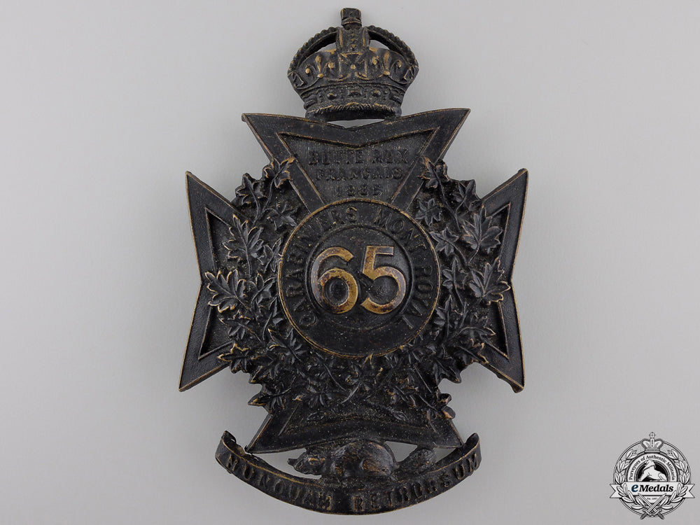 a_victorian65_th_battalion_mount_royal_rifles_helmet_plate_a_victorian_65th_554a661bf0eaf
