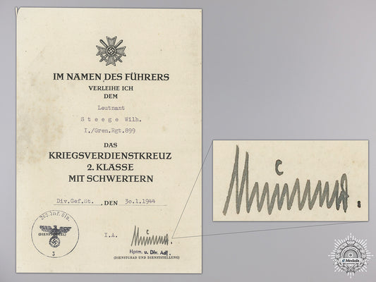 a_war_merit_cross2_nd_class1939_document_to_grenadier_leutnant_a_war_merit_cros_54c2733aa6a3e