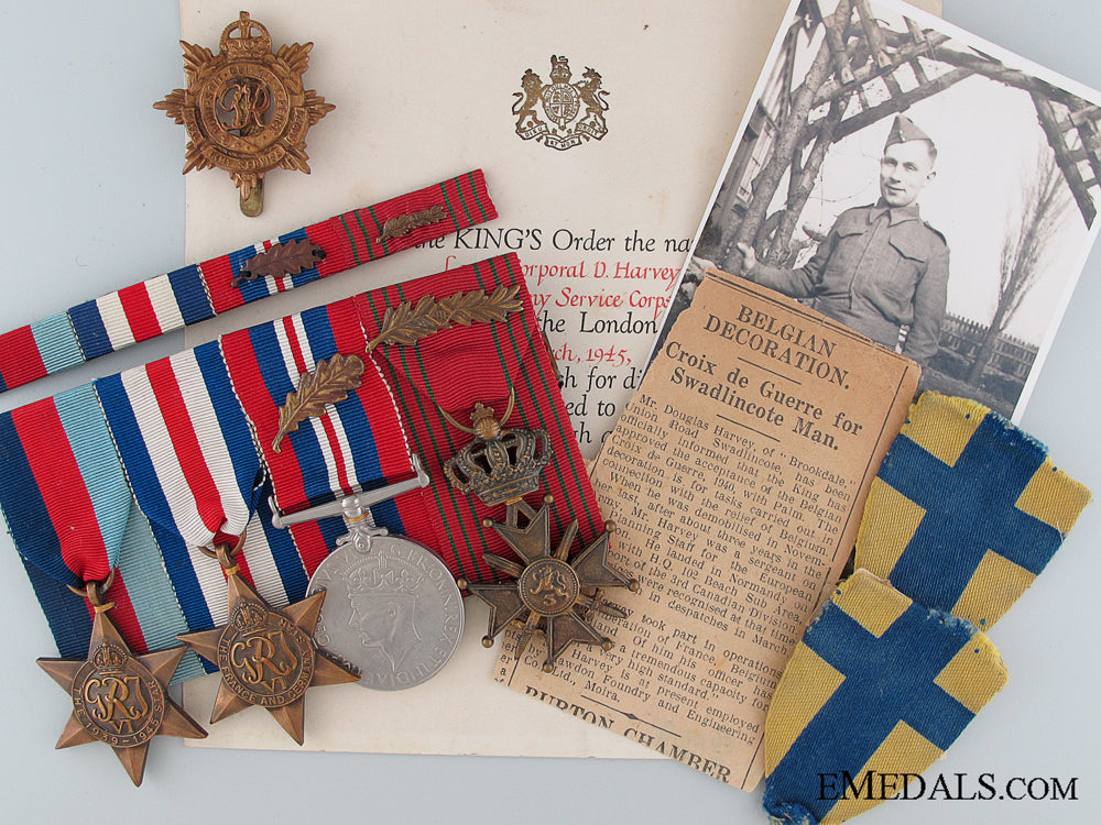 a_second_war_british_medal_bar_with_decorations;_d-_day(_juno_beach)_a_wwi_british_me_535549d615b50