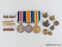 A First War Military Medal Group To A Native Canadian