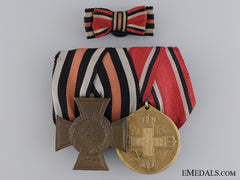 A Wwi Prussian Red Cross Veteran's Medal Pair