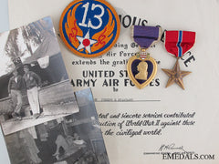 A Wwii Bronze Star With Documents To Major Standart 13Th Aaf