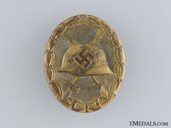 A Wwii Wound Badge; Gold Grade; Marked 30