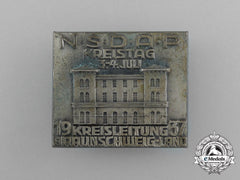 A 1937 Nsdap Braunschweig District Council Day Badge