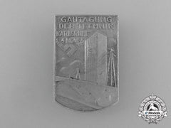 A 1935 Karlsruhe Regional Expedition Of Technology Event Badge By B.h Mayer