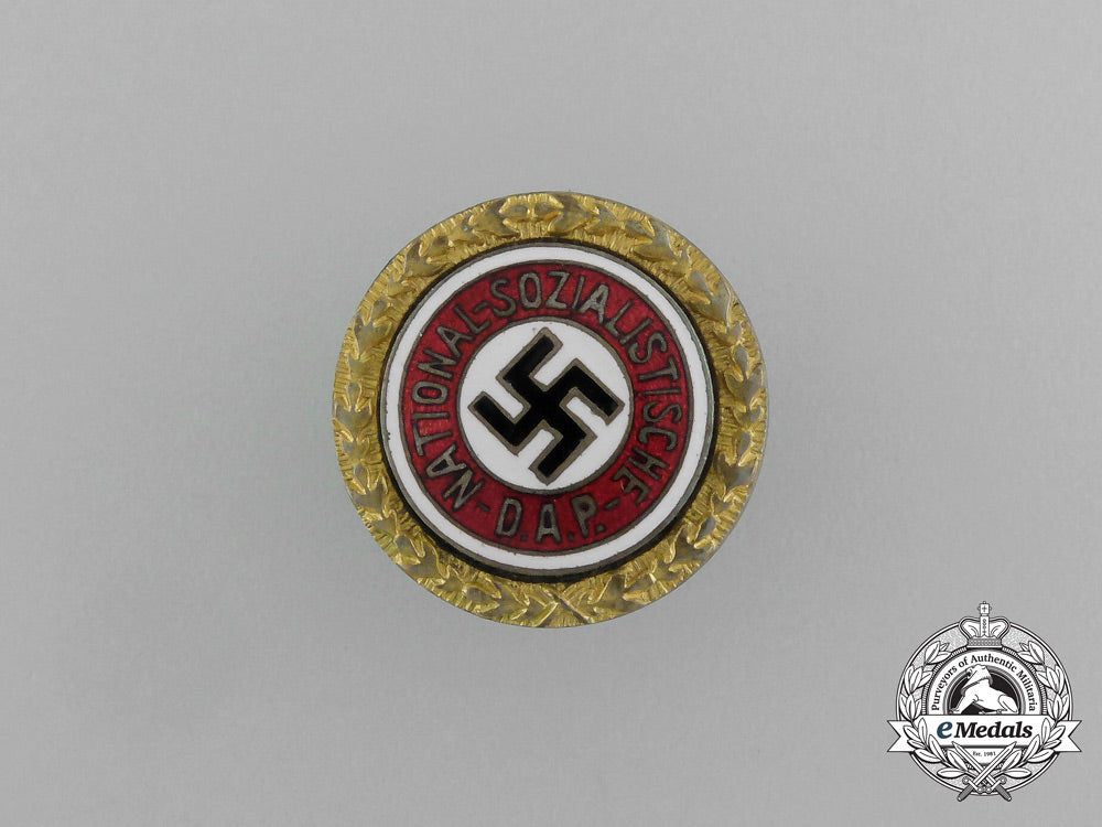 an_nsdap_golden_party_badge_to_edmund_hohmann_by_josef_füss_aa_0604