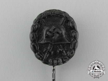 a_second_war_german_miniature_black_grade_wound_badge_stick_pin_aa_0737