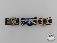 A Grouping Of Three First And Second War German Boutonnieres