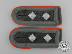 A Pair Of Wehrmacht Military Police Oberwachtmeister Rank Shoulder Boards