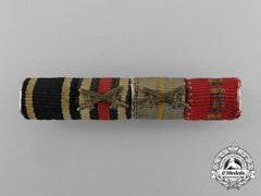 A German & Romanian Four Piece Ribbon Bar
