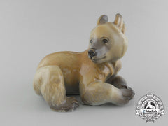 An Ss Allach Sitting Bear Figurine By Theodor Kärner
