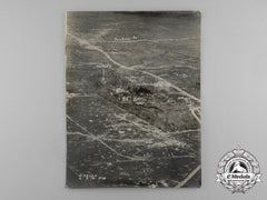 A First War British Reconnaissance Photograph Of Chateau & Trenches