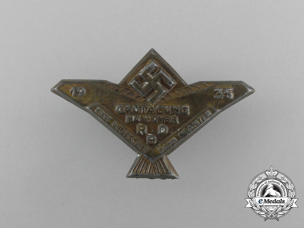 a1935_hannover_rdb(_reich_federation_of_german_civil_servants)_gautagung_badge_aa_1472