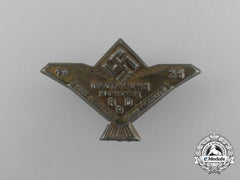 A 1935 Hannover Rdb (Reich Federation Of German Civil Servants) Gautagung Badge
