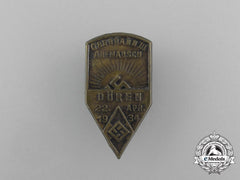 A 1934 Hj Oberbann Düren Rally Badge