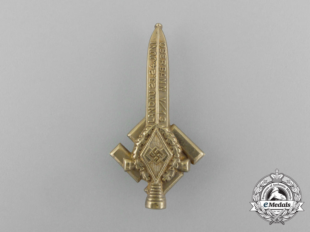 a_third_reich_period_hj_landau_oberbann_v/13_event_badge_aa_1478