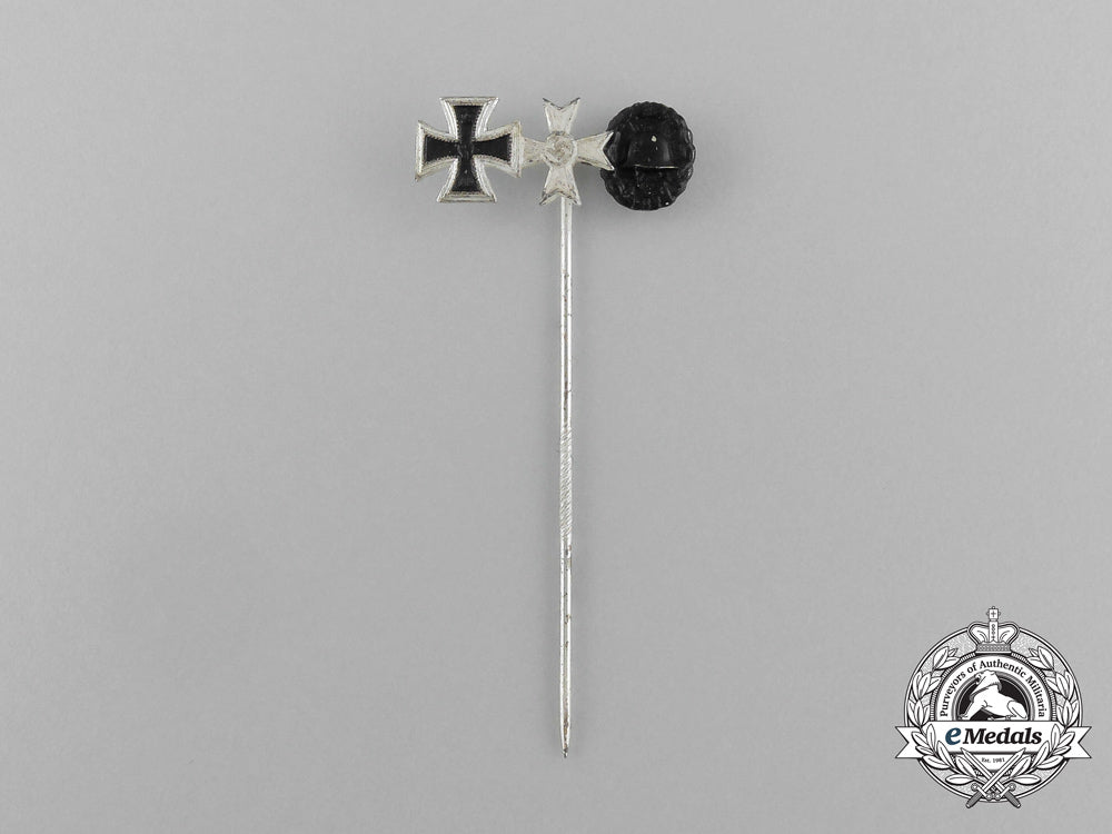 a_mint_second_war_german_miniature_iron_cross_group_stick_pin_aa_1498