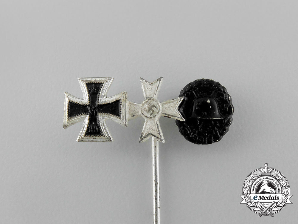 a_mint_second_war_german_miniature_iron_cross_group_stick_pin_aa_1499