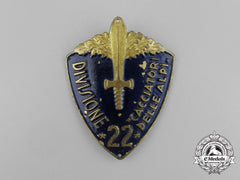 An Italian 22Nd Infantry Division Cacciatori Delle Alpi "Hunters Of The Alps" Sleeve Badge