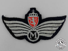 A Royal Norwegian Air Force (Rnaf) Engineer (M) Badge