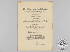 A 25 Year Faithful Service Cross With Award Document