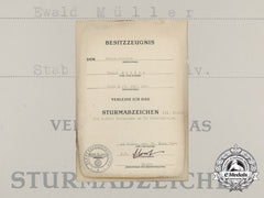A General Assault Badge Grade Iii To The 21St Infantry Division; Leningrad