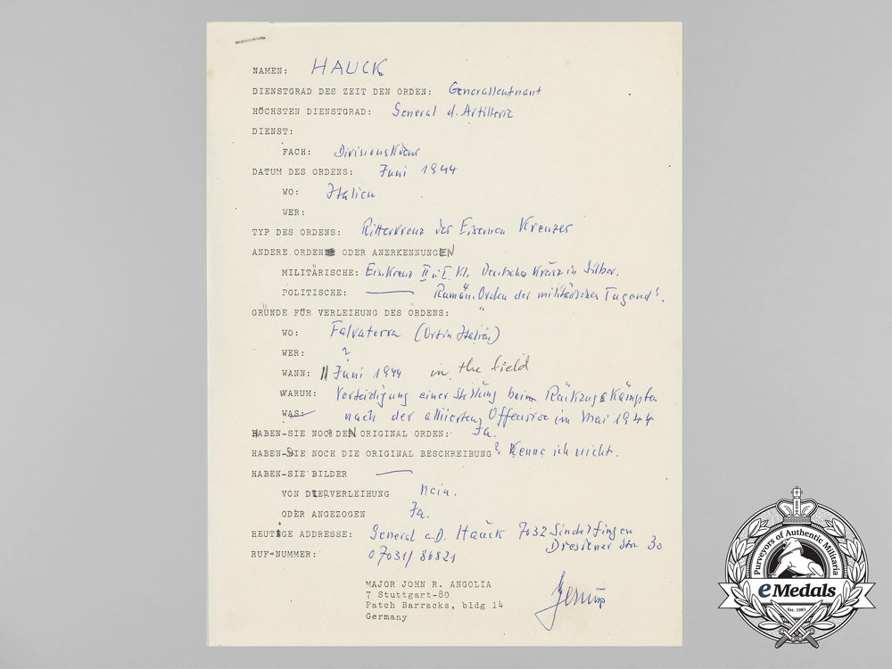 a_mint_german_cross_in_silver_by_deschler;_with_signed_fact_sheet_of_recipient_general_haulk_aa_1976