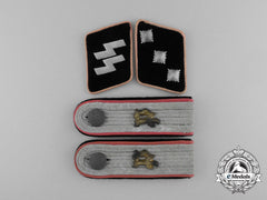 A Set Of Waffen-Ss Untersturmführer Panzerjäger/Ani-Tank Collar Tabs & Shoulder Boards