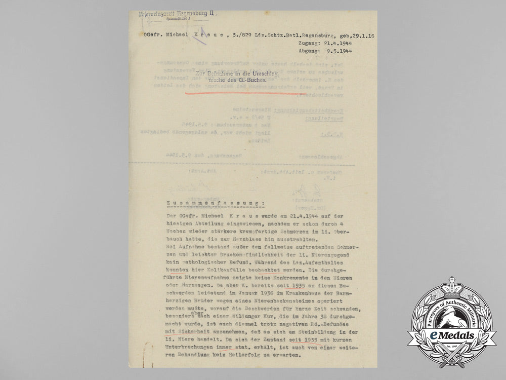 a_group_of_medical_records_for_hospitalized_soldier;829_th_home_guard_battalion_aa_2270